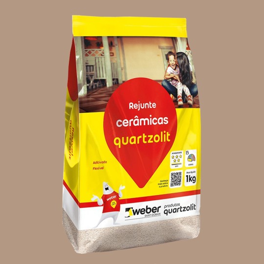 REJUNTE FLEXIVEL | 1kg | MARROM TABACO | QUARTZOLIT