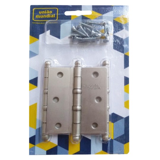 DOBRADICA LEVE | ACO | P. BOLA | 3x2.1/2 | COM ANEL | CHAMPANHE | MUNDIAL