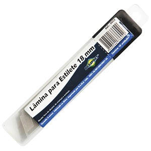LAMINA PARA ESTILETE | 18mm | COM 10 | BRASFORT